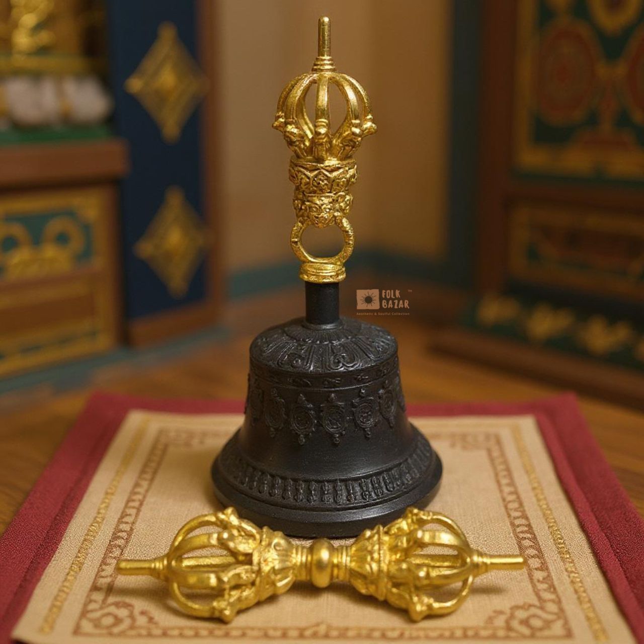 Nine Legs Black Special Bell and Dorjee